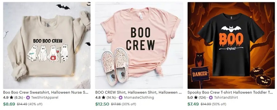 t恤定制萬圣節元素之Boo Crew